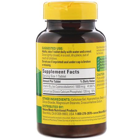 Nature Made, Vitamin B12, Time Release, 1000 mcg, 160 Tablets: