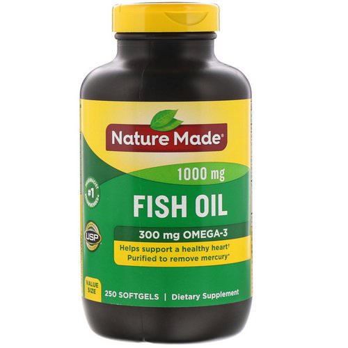 Nature Made, Fish Oil, 1,000 mg, 250 Softgels فوائد