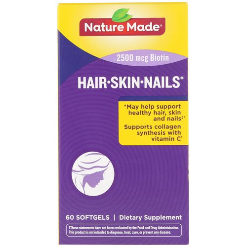 Nature Made, Hair, Skin, & Nails, 60 Softgels فوائد