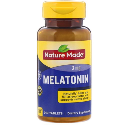 Nature Made, Melatonin, 3 mg, 240 Tablets فوائد