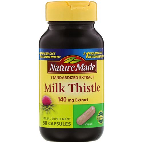 Nature Made, Milk Thistle, 140 mg Extract, 50 Capsules فوائد