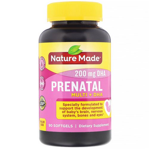 Nature Made, Prenatal Multi + DHA, 90 Softgels فوائد