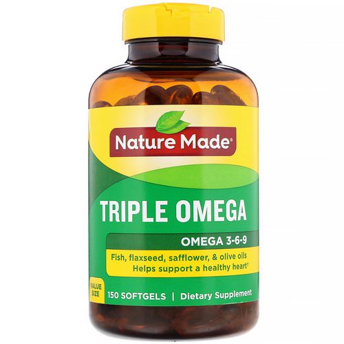 Nature Made, Triple Omega, Omega 3-6-9, 150 Softgels فوائد