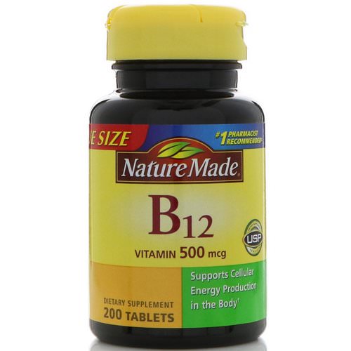 Nature Made, Vitamin B12, 500 mcg, 200 Tablets فوائد