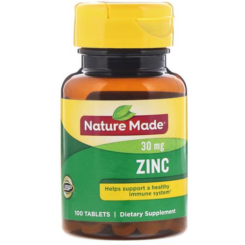 Nature Made, Zinc, 30 mg, 100 Tablets فوائد