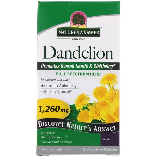 Nature's Answer, Dandelion, 1,260 mg, 90 Vegetarian Capsules فوائد