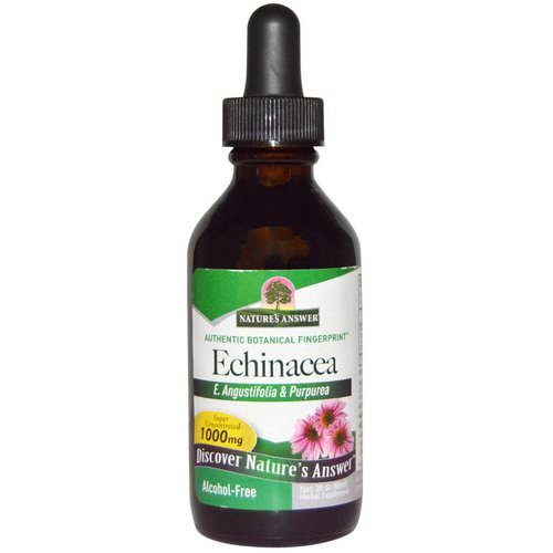 Nature's Answer, Echinacea, Alcohol-Free, 1000 mg, 2 fl oz (60 ml) فوائد
