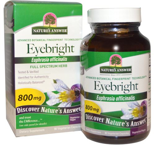 Nature's Answer, Eyebright, 800 mg, 90 Vegetarian Capsules فوائد