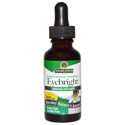 Nature's Answer, Eyebright, Alcohol-Free, 2000 mg, 1 fl oz (30 ml) فوائد