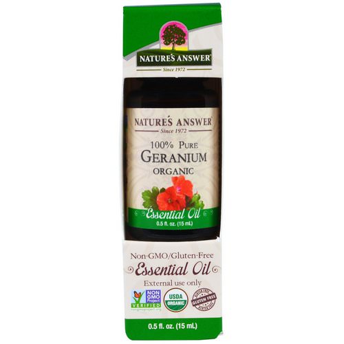 Nature's Answer, Geranium Organic Essential Oil, 0.5 fl oz (15 ml) فوائد