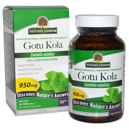 Nature's Answer, Gotu Kola, 950 mg, 90 Vegetarian Capsules فوائد
