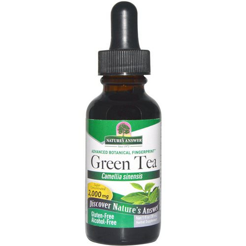 Nature's Answer, Green Tea, Alcohol-Free, 2,000 mg, 1 fl oz (30 ml) فوائد