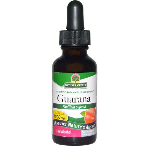 Nature's Answer, Guarana, Paullinia Cupana, 1,000 mg, 1 fl oz (30 ml) فوائد