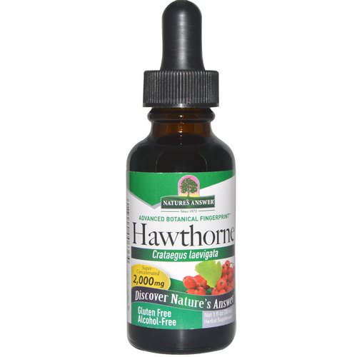 Nature's Answer, Hawthorne, Alcohol-Free, 2000 mg, 1 fl oz (30 ml) فوائد