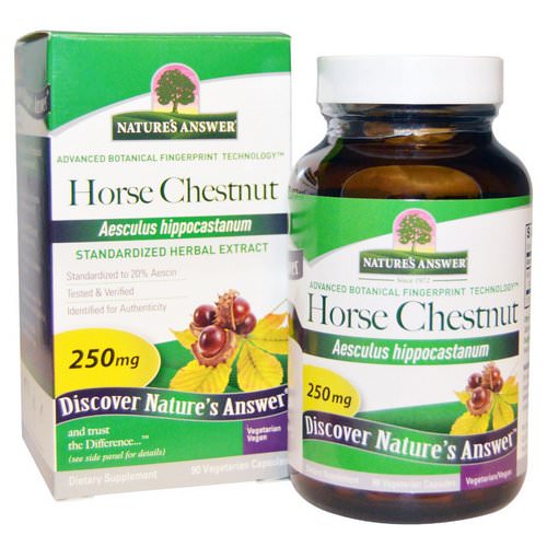 Nature's Answer, Horse Chestnut, 250 mg, 90 Vegetarian Capsules فوائد