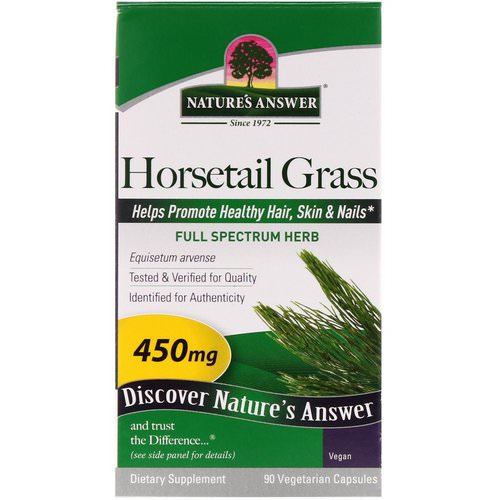 Nature's Answer, Horsetail Grass, 450 mg, 90 Vegetarian Capsules فوائد