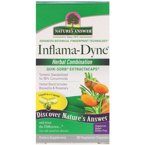 Nature's Answer, Inflama-Dyne, Herbal Combination, 90 Vegetarian Capsules فوائد