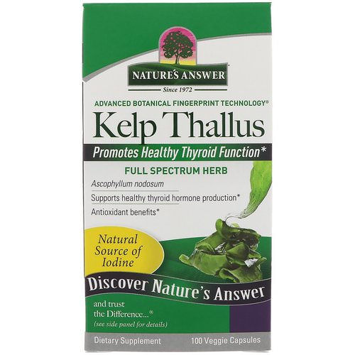 Nature's Answer, Kelp Thallus, 100 Veggie Capsules فوائد