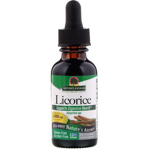 Nature's Answer, Licorice, Alcohol Free, 2,000 mg, 1 fl oz (30 ml) فوائد