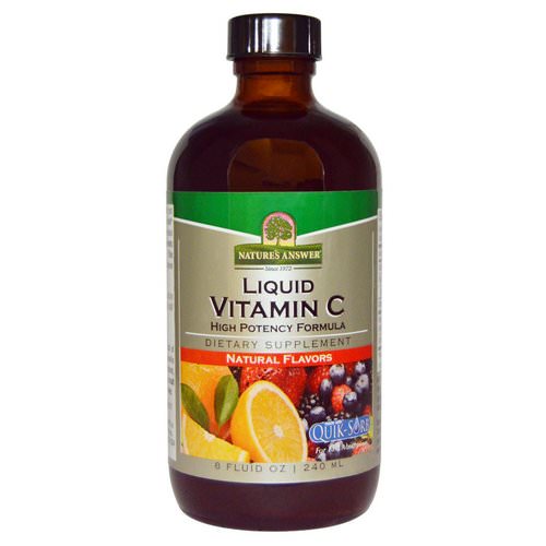 Nature's Answer, Liquid Vitamin C, Natural Flavors, 8 fl oz (240 ml) فوائد