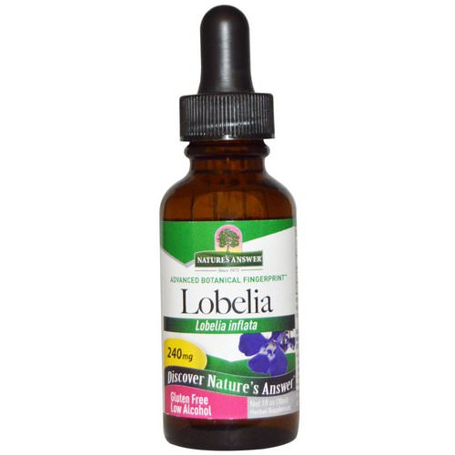 Nature's Answer, Lobelia, 240 mg, 1 fl oz (30 ml) فوائد