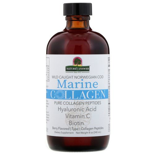 Nature's Answer, Marine Collagen, Wild Caught Norwegian Cod, Berry Flavored, 8 oz (240 ml) فوائد