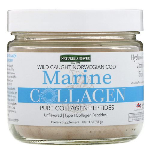 Nature's Answer, Marine Collagen, Wild Caught Norwegian Cod, Unflavored, 3 oz (88 g) فوائد