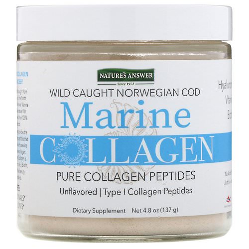 Nature's Answer, Marine Collagen, Wild Caught Norwegian Cod, Unflavored, 4.8 oz (137 g) فوائد