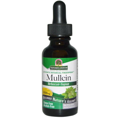 Nature's Answer, Mullein, Alcohol-Free, 2000 mg, 1 fl oz (30 ml) فوائد