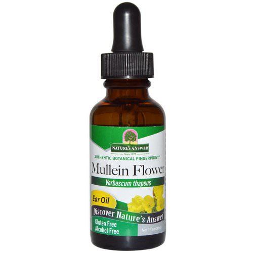 Nature's Answer, Mullein Flower, Ear Oil, Alcohol Free, 1 fl oz (30 ml) فوائد