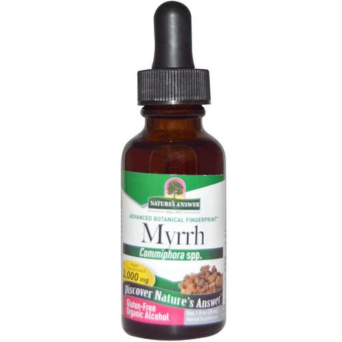 Nature's Answer, Myrrh, Organic Alcohol, 2,000 mg, 1 fl oz (30 ml) فوائد