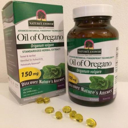 Nature's Answer Oregano Oil Supplements Cold Cough Flu - الأنفل,نزا ,السعال ,البرد ,المكملات الغذائية