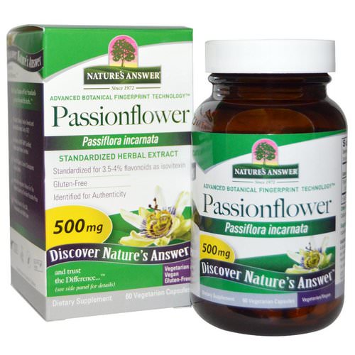 Nature's Answer, Passionflower, 500 mg, 60 Vegetarian Capsules فوائد