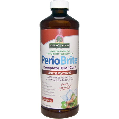 Nature's Answer, PerioBrite, Natural Mouthwash, Cinnamint, 16 fl oz (480 ml) فوائد