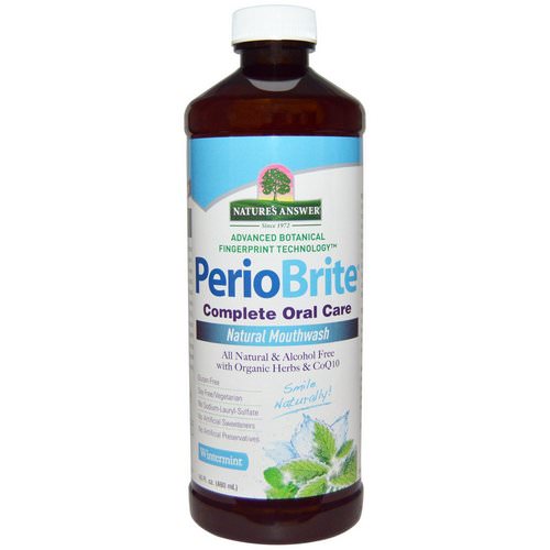 Nature's Answer, PerioBrite, Natural Mouthwash, Winter Mint, 16 fl oz (480 ml) فوائد