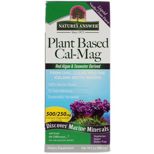 Nature's Answer, Plant Based Cal-Mag, Vanilla Cream Flavor, 16 fl oz (480 ml) فوائد