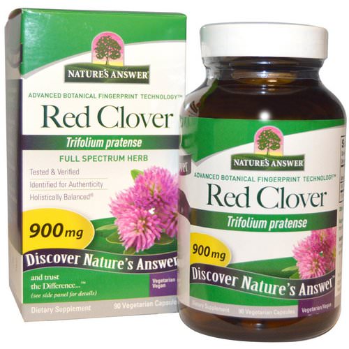 Nature's Answer, Red Clover, 900 mg, 90 Vegetarian Capsules فوائد
