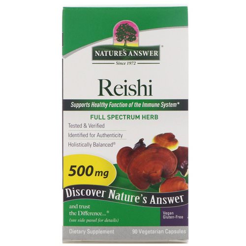Nature's Answer, Reishi, 500 mg, 90 Vegetarian Capsules فوائد