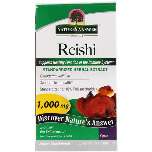 Nature's Answer, Reishi, 1,000 mg, 60 Vegetarian Capsules فوائد