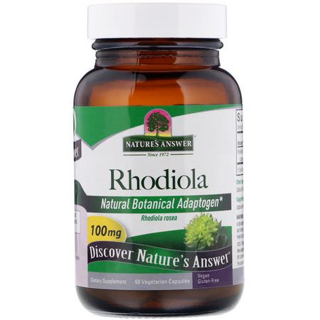 Nature's Answer Rhodiola - Rhodiola, المعالجة المثلية, الأعشاب