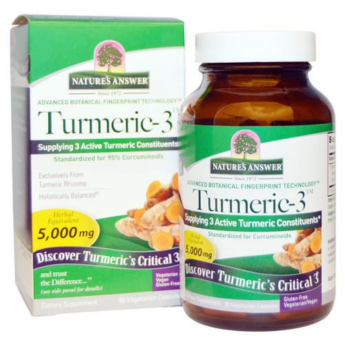 Nature's Answer, Turmeric-3, 5,000 mg, 90 Vegetarian Capsules فوائد