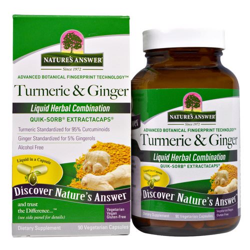 Nature's Answer, Turmeric & Ginger, 90 Vegetarian Capsules فوائد