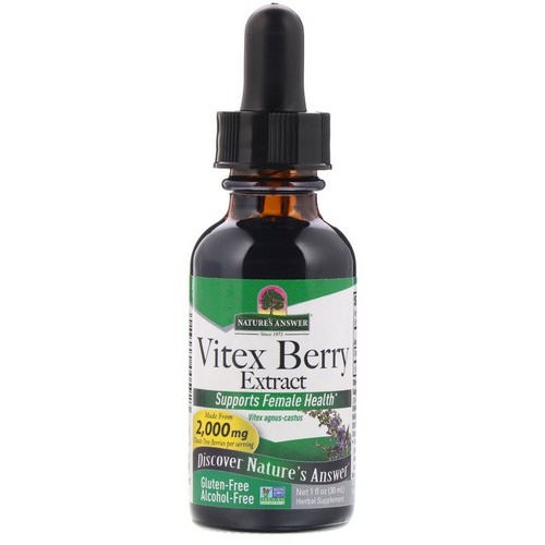 Nature's Answer, Vitex Berry Extract, Alcohol-Free, 2,000 mg, 1 fl oz (30 ml) فوائد