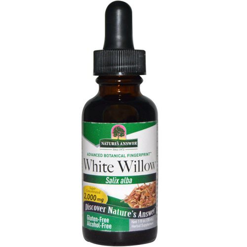 Nature's Answer, White Willow, Alcohol-Free, 2,000 mg, 1 fl oz (30 ml) فوائد