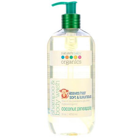 Nature's Baby Organics All-in-One Baby Shampoo Body Wash Baby Body Wash Shower Gel - جل الاستحمام, غس,ل جسم الطفل, غس,ل الجسم, شامب, الأطفال الكل في ,احد