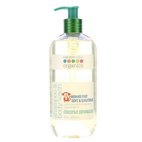 Nature's Baby Organics, Shampoo & Body Wash, Coconut Pineapple, 16 oz (473.2 ml) فوائد