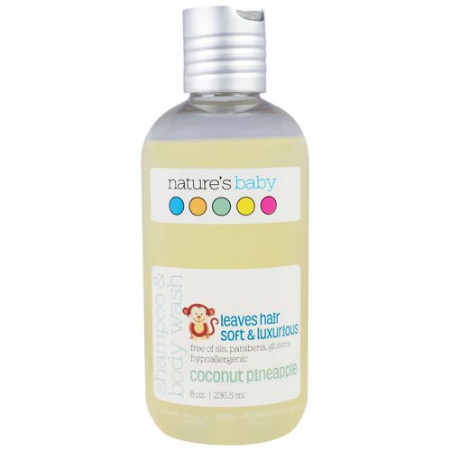 Nature's Baby Organics, Shampoo & Body Wash, Coconut Pineapple, 8 oz (236.5 ml) فوائد