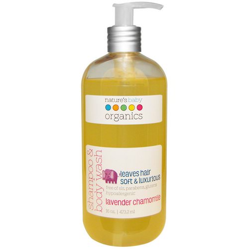 Nature's Baby Organics, Shampoo & Body Wash, Lavender Chamomile, 16 oz (473.2 ml) فوائد