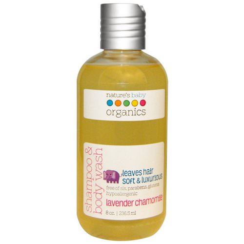 Nature's Baby Organics, Shampoo & Body Wash, Lavender Chamomile, 8 oz (236.5 ml) فوائد