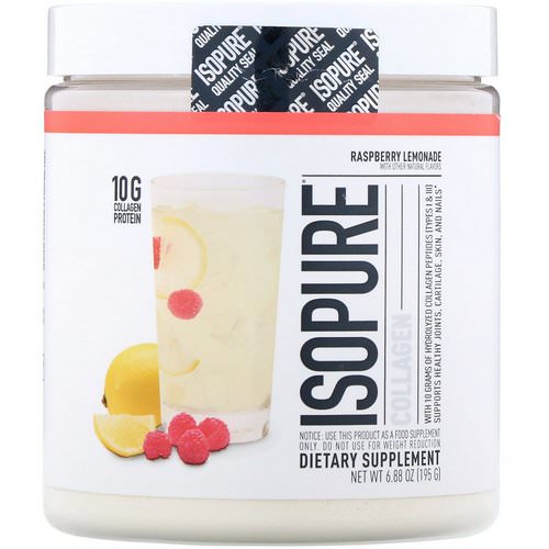 Nature's Best, IsoPure, Collagen, Raspberry Lemonade, 6.88 oz (195 g) فوائد